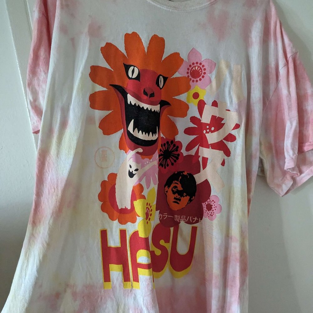 Hausu House 1977 Pinnk Tie-Dye T-Shirt by Studiohouse Designs
